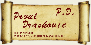 Prvul Drašković vizit kartica